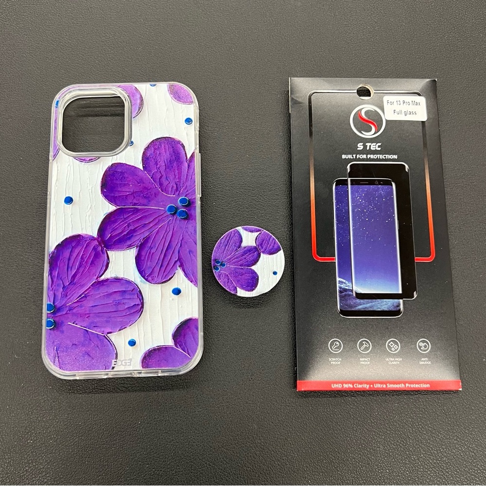 iPhone 13 Pro Max Hand Grip Phone Case W/ Screen Protector